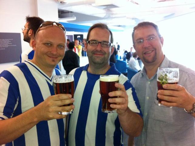Ady, Al & Phil - The Amex opens, 30th July 2011.  Cheers.